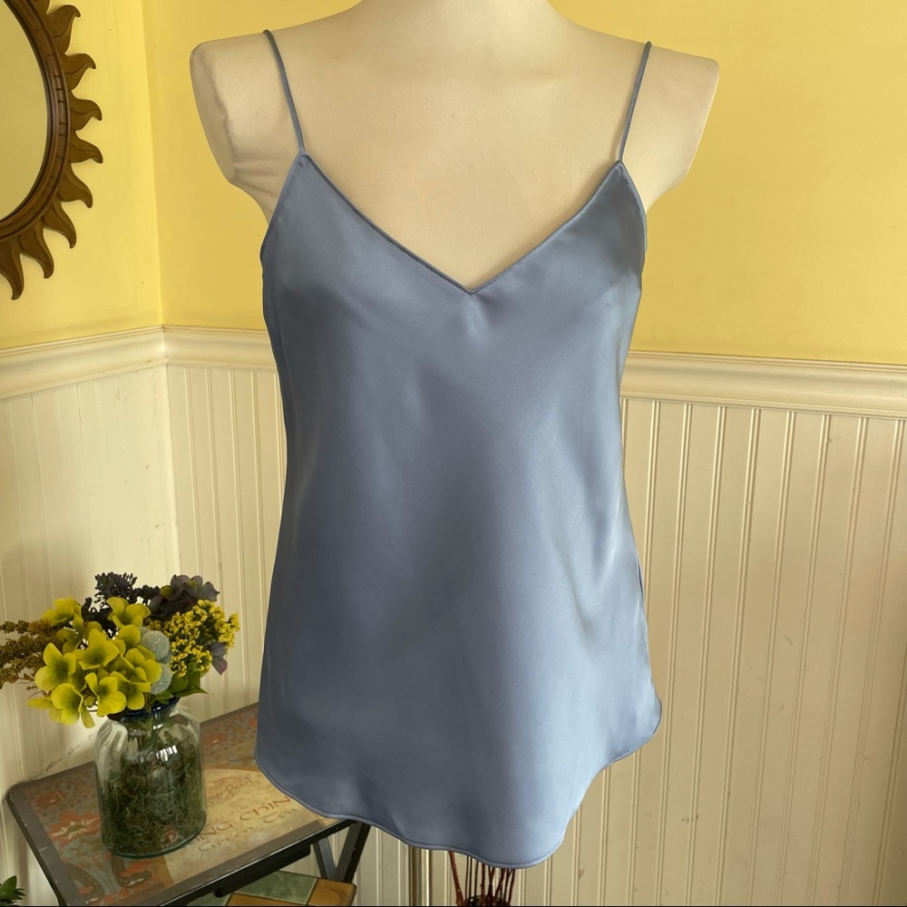 Club Monaco korma cami medium light blue silky cami